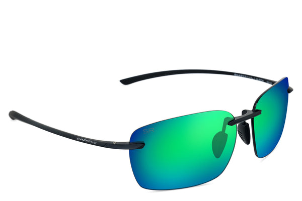 Huron Matte Black - Emerald Polarized