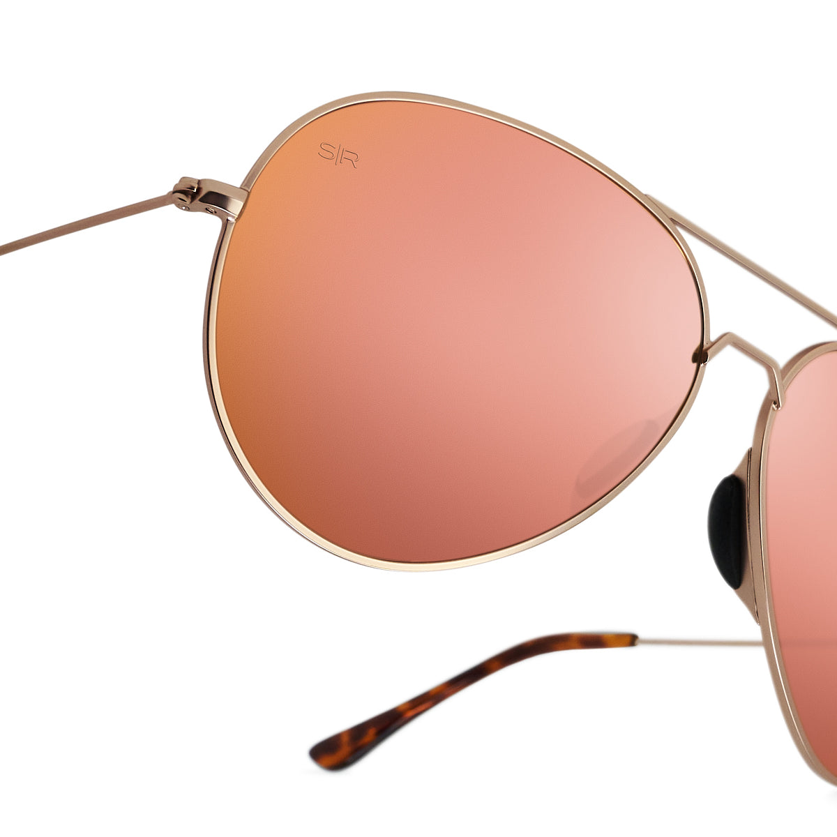 NEW JULIA ROSE unisex alex high quality aviator sunglasses in gold/ pink blue Classic Unisex Aviator Sunglasses – Tailor main image 4