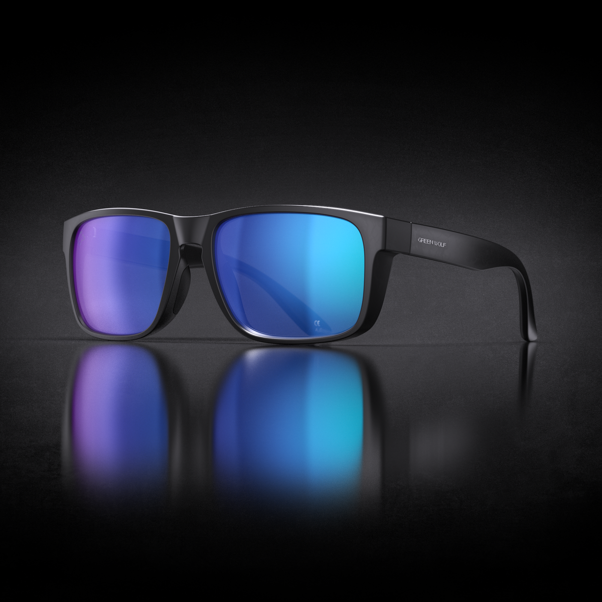 Green Wolf Guardian - Black Glacier – Shady Rays® | Polarized