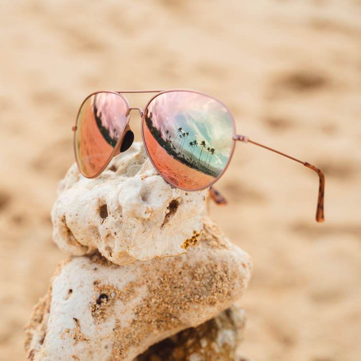 Tangle Free Aviator - Peach Polarized