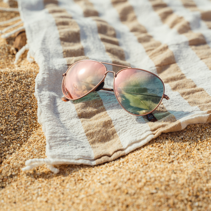 Tangle Free Aviator - Peach Polarized