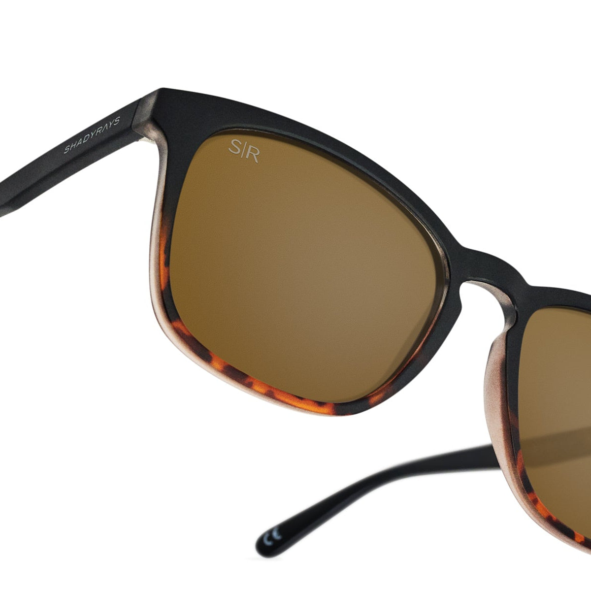Shady Rays Women\'s Tortoise Frame Sunglasses with Black Lenses Shady Rays Mosaic Tortoise - Women main image 4