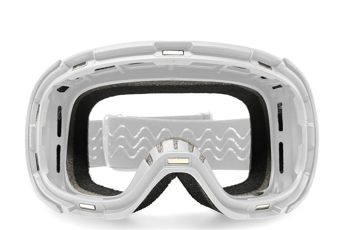 Denali Snow Goggle - White Magnetic Frame + Strap