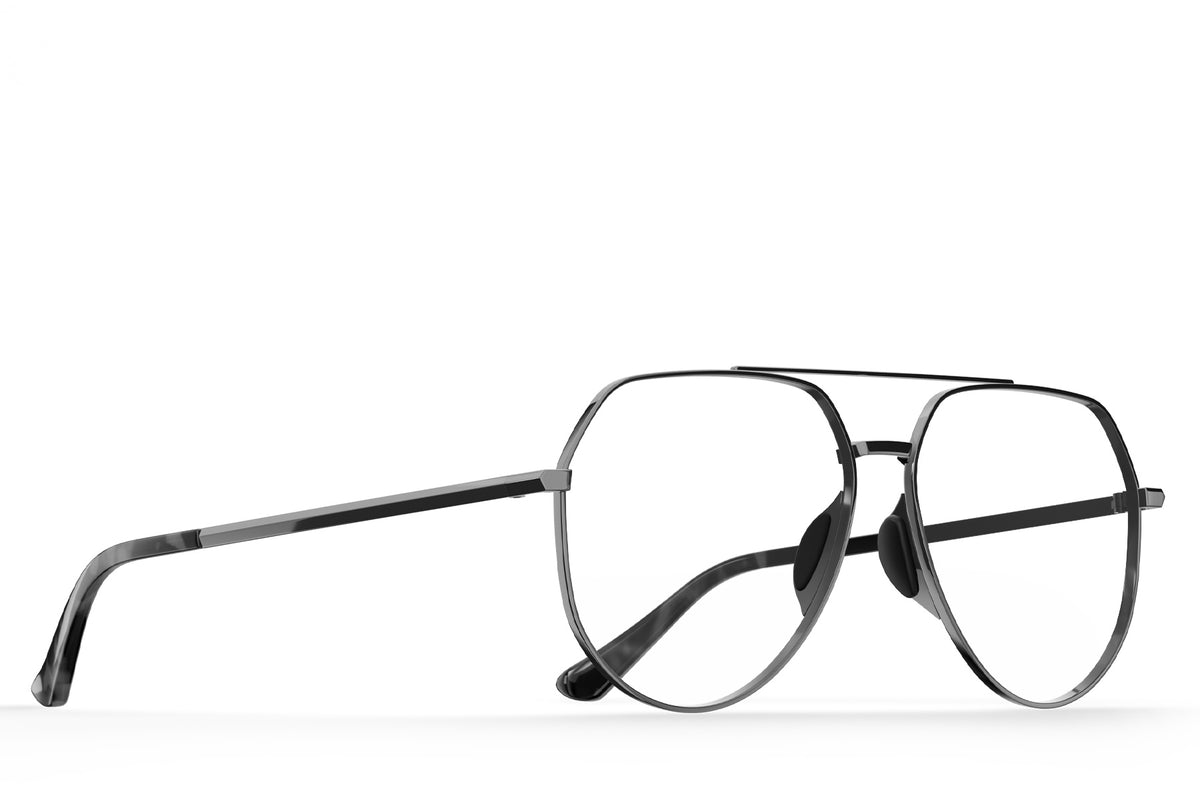 Tangle Free Aviator Hex Rx - Silver – Shady Rays® | Polarized Sunglasses