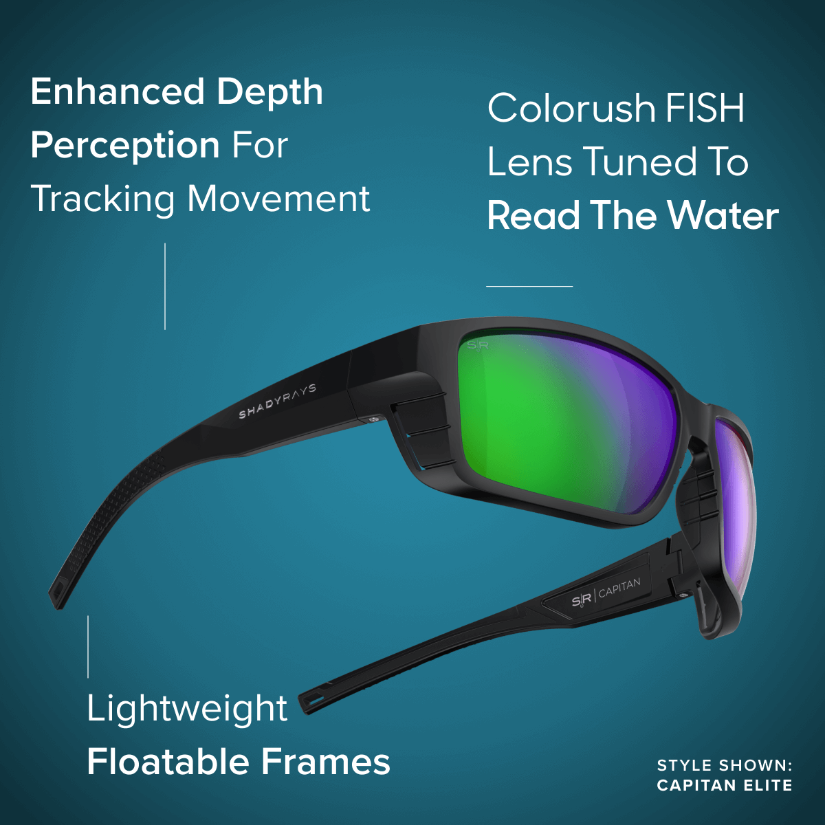 Capitan Elite Black Royal Polarized – Shady Rays® Polarized