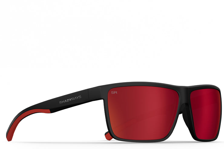Shady Rays ColorRush Confetti Square Sunglasses Red Mirror + Pouch NEW Colorush – Shady Rays® | Polarized Sunglasses main image 4