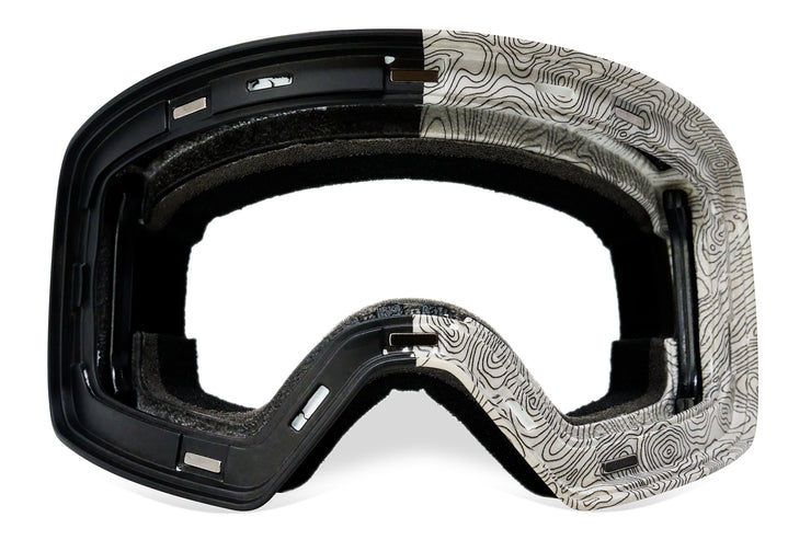 Frontier Snow Goggle - Stealth Terrain Magnetic Frame + Strap (Lens Not Included)