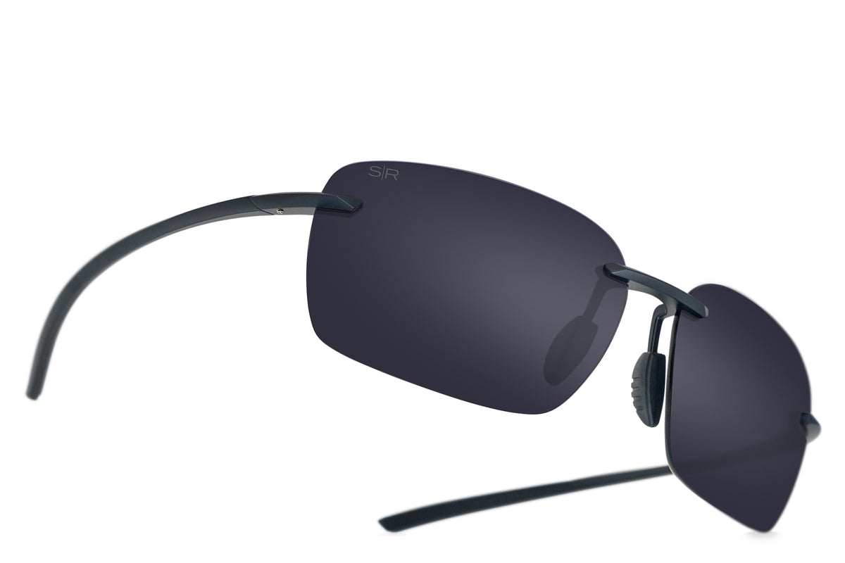 Huron Matte Black - Black Polarized