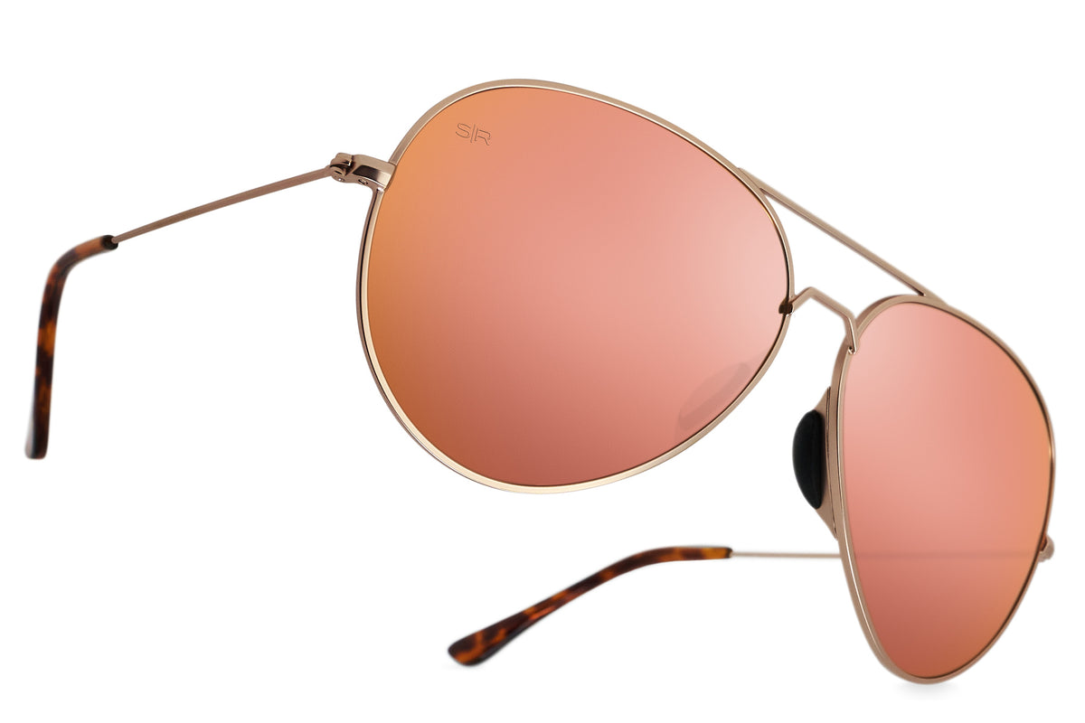 Tangle Free Aviator - Rose Gold Polarized