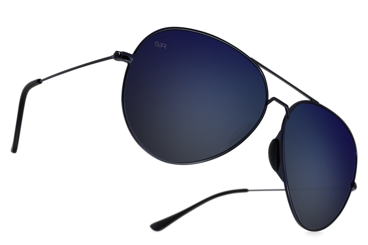 Tangle Free Aviator - Navy Polarized
