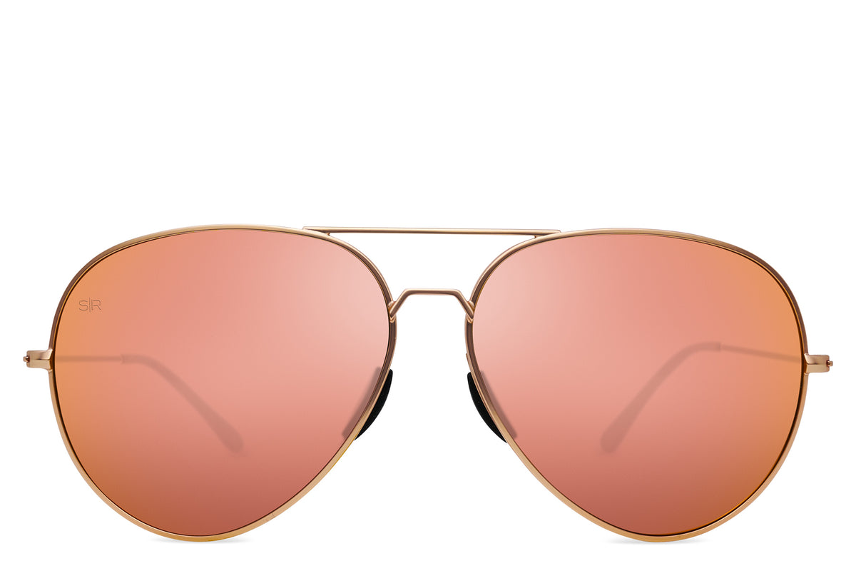 Tangle Free Aviator Rose Gold Polarized
