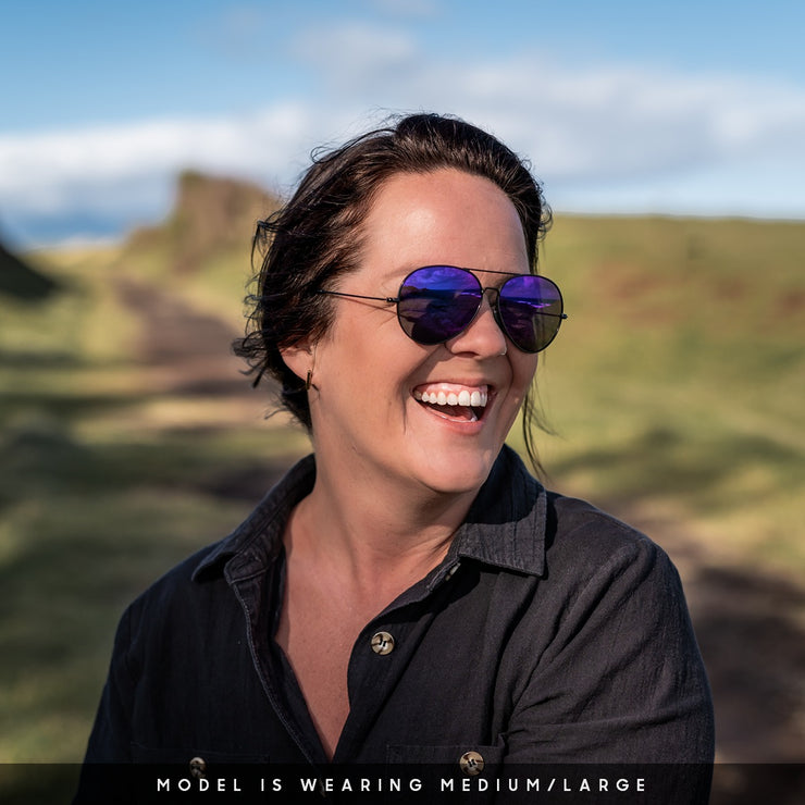 Tangle Free Aviator - Purple Polarized