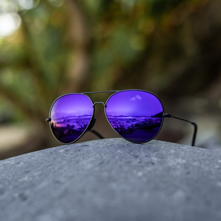 Tangle Free Aviator - Purple Polarized