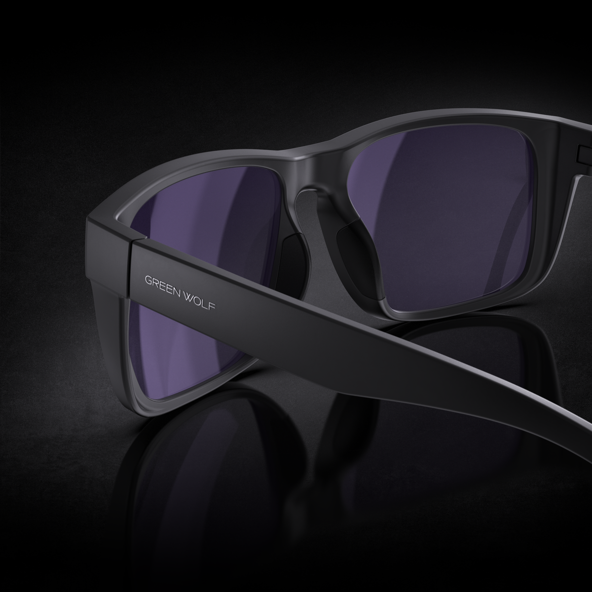 Green Wolf Guardian - Black Glacier