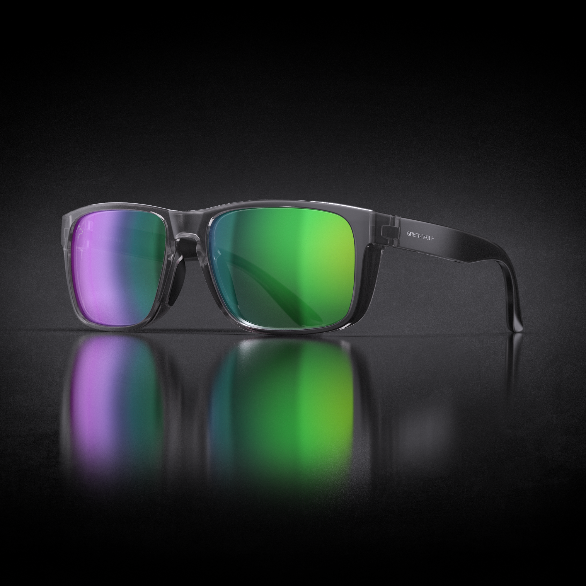 green goggles Green Wolf Guardian - Green Smoke – Shady Rays®