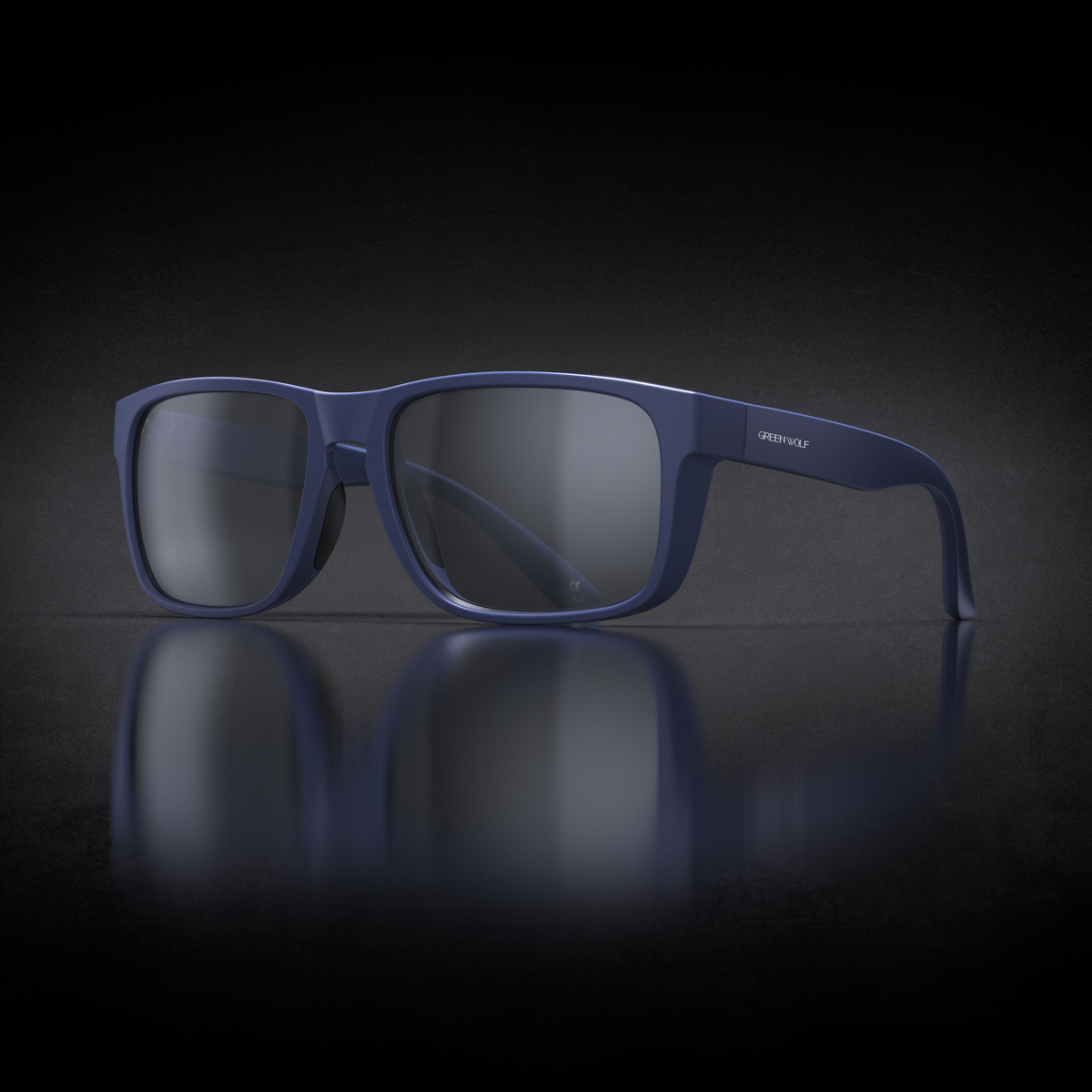 Green Wolf Guardian - Navy