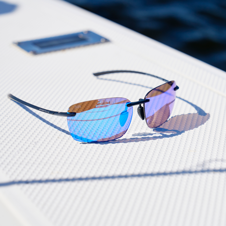 Huron Matte Black - Glacier Polarized