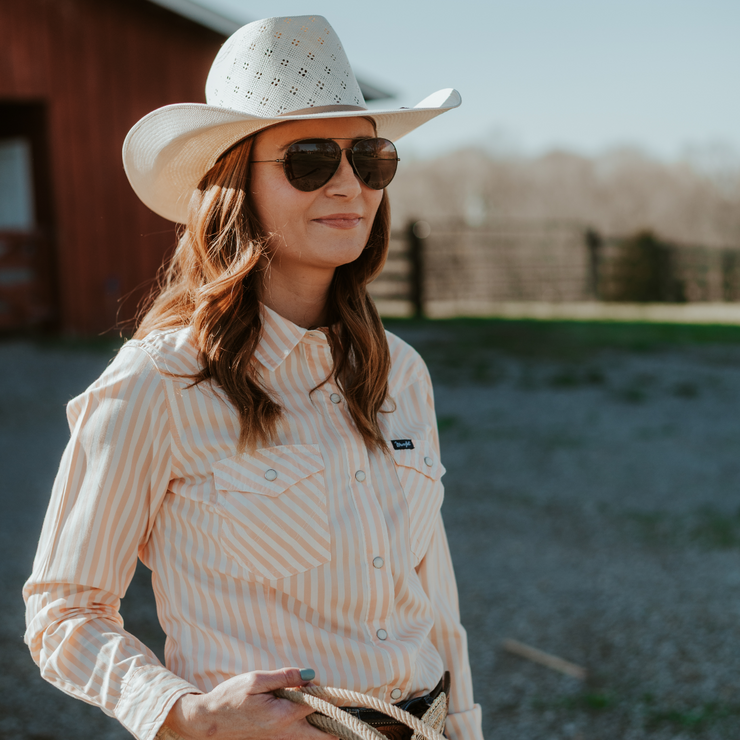 Tangle Free Aviator - Snakeskin Polarized