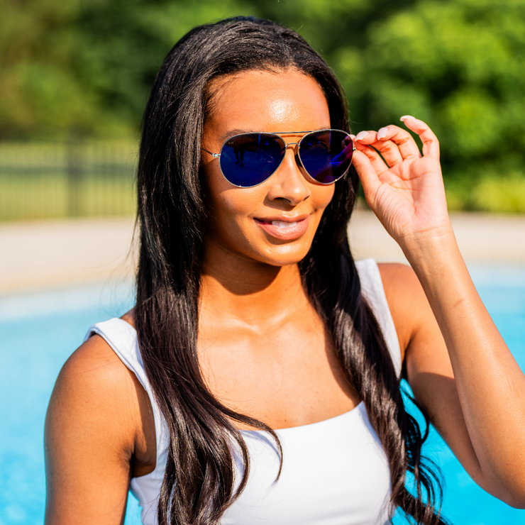 Tangle Free Aviator - Liberty Blue Polarized