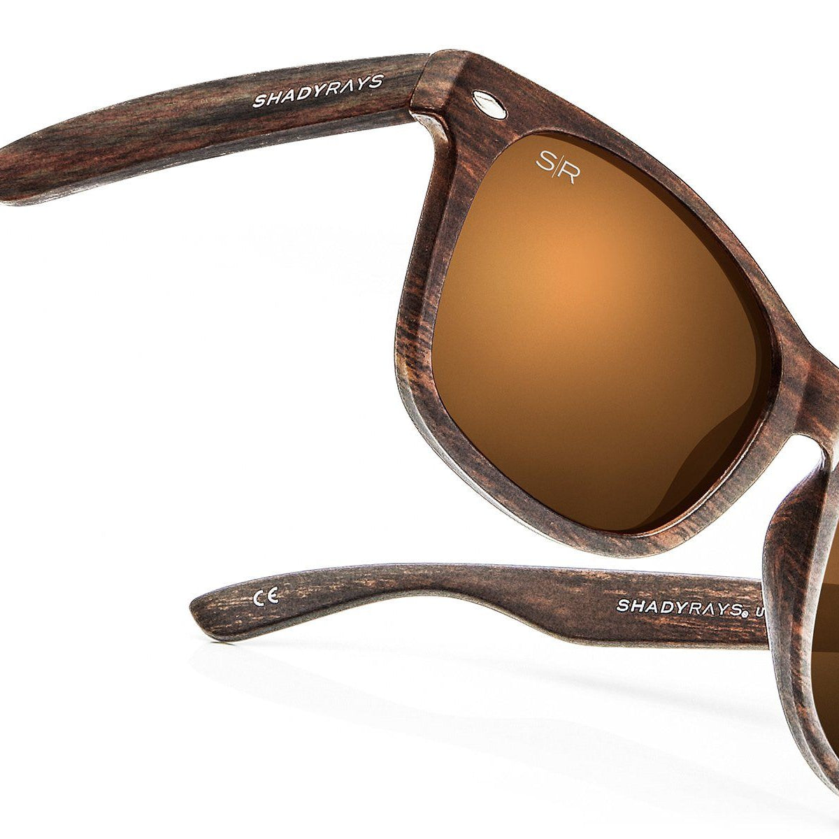 Shady Rams Shady Rays Classic - Amber Woods Polarized Sunglasses – Shady Rays ...