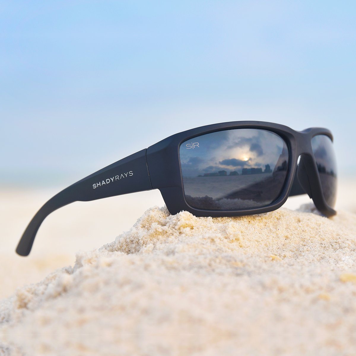 Deepsea Cuda - Blackout Polarized Sunglasses | Black Men's Sport Sunglasses | Fishing Glasses | Christmas Gifts for Boyfriend | Gifts for Him | Unique