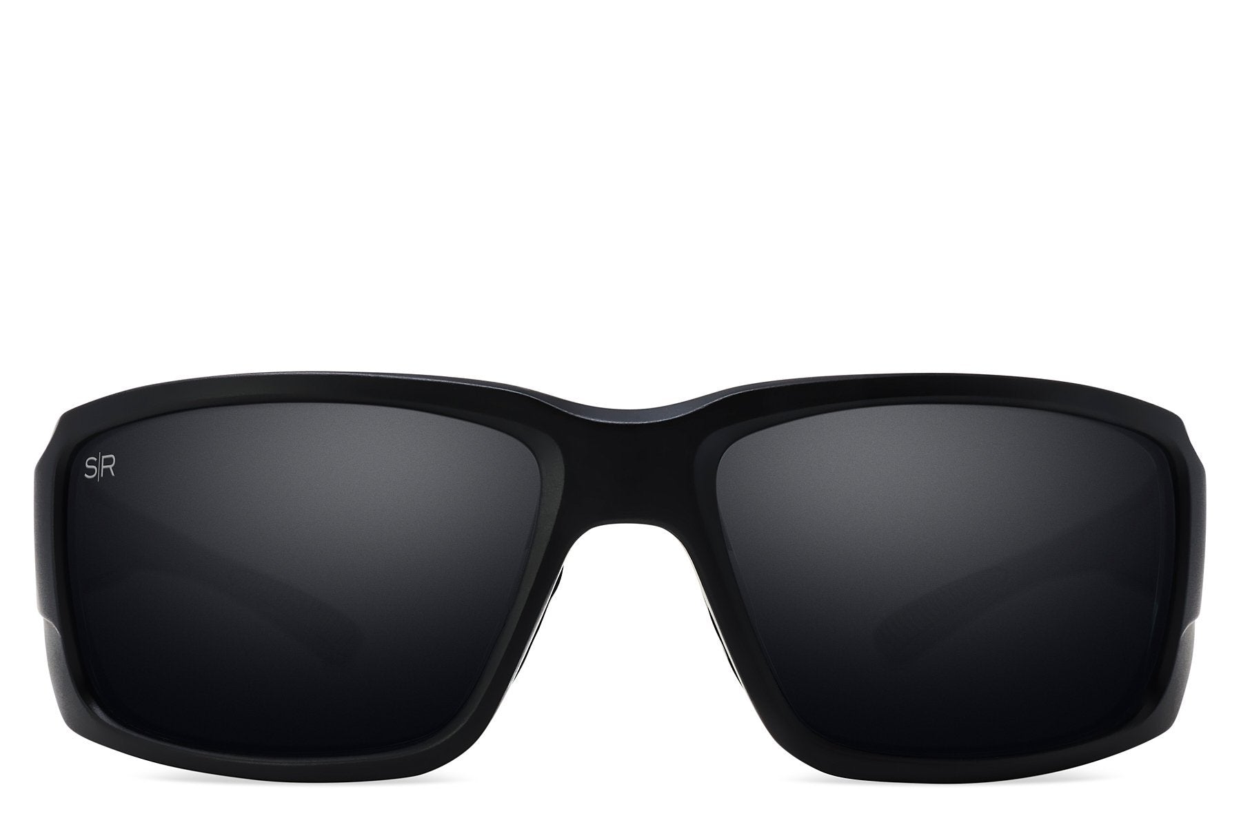 DeepSea Cuda - Blackout Polarized Sunglasses | Black Men's Sport Sunglasses | Fishing Glasses | Christmas Gifts for Boyfriend | Gifts for Him | Unique