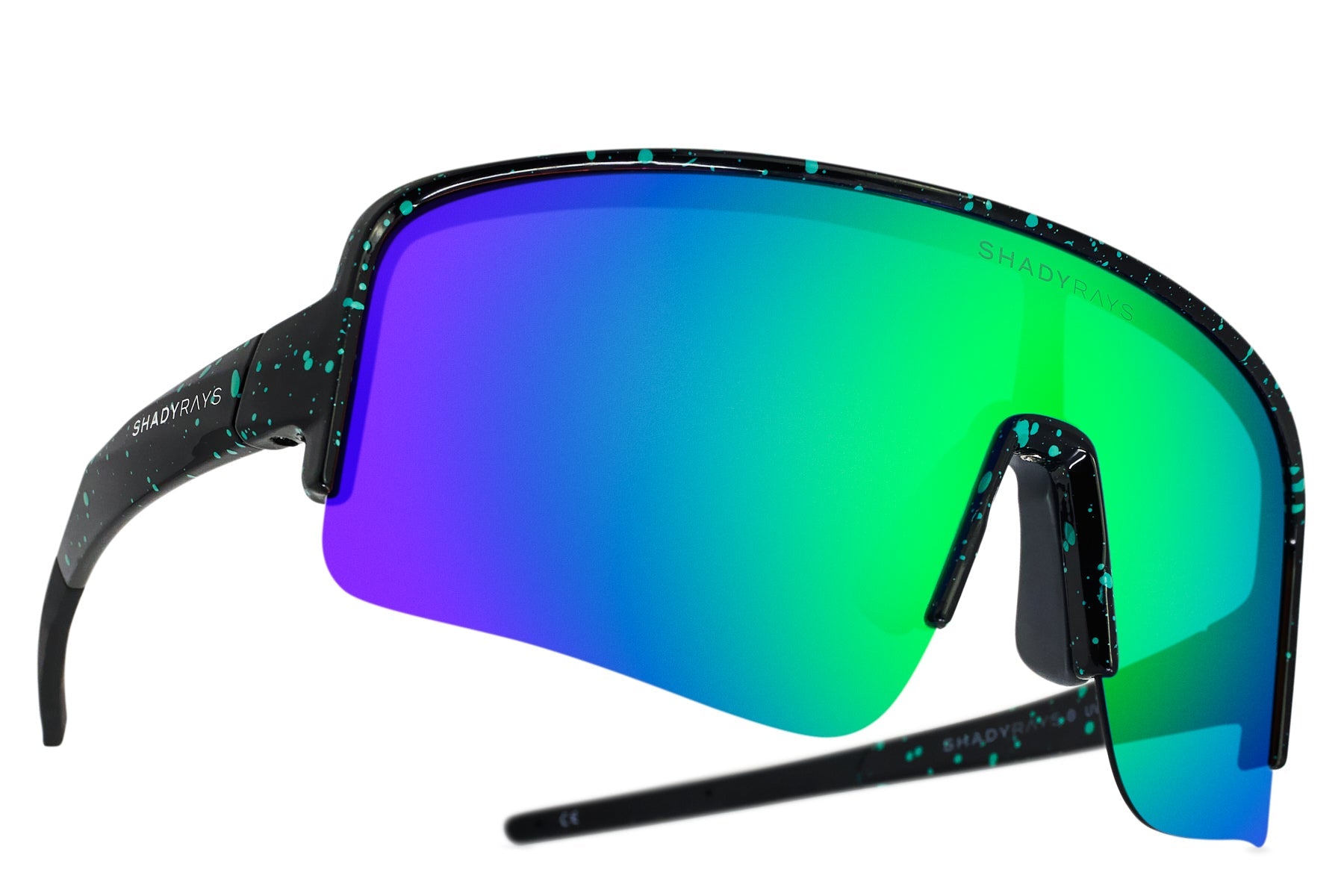 Shady Rays Nitro - Emerald Splatter Polarized Sunglasses – Shady Rays®