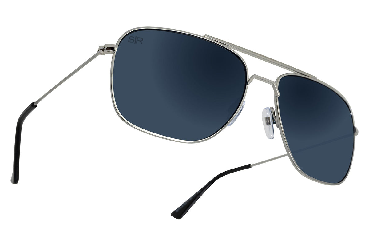 Navigator - Navy Silver Polarized Navigator Shady Rays 
