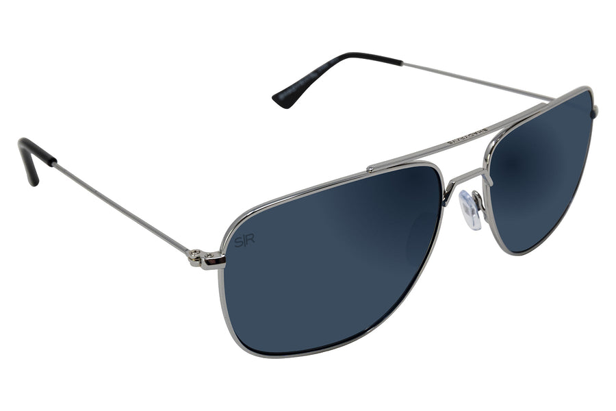 Navigator - Navy Silver Polarized Navigator Shady Rays 