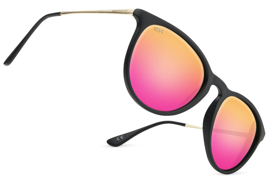 Lunettes Shady Rays Allure Peach LS-26 – Rondes Polarisées Beige (Neuf Avec Défauts)