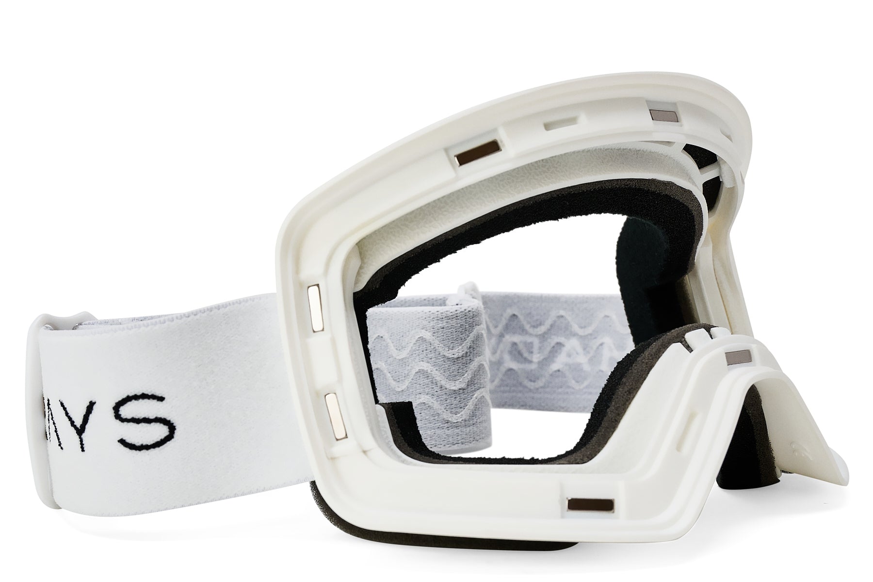 snow goggles clear lens Frontier Snow Goggle - White Magnetic Frame + Strap (Lens Not Included – Shady Rays®