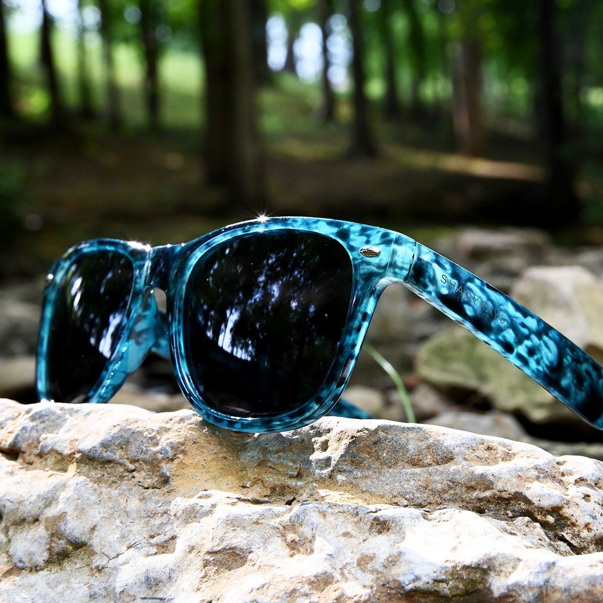 Ice Blue Lens Tortoise Sunglasses - UVA/UVB Protection